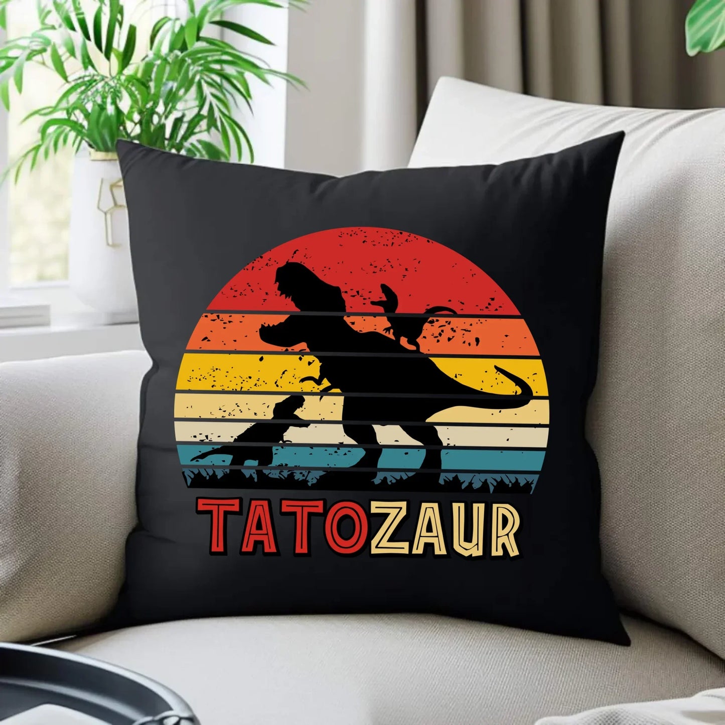 Tatozaur | Poduszka dekoracyjna prezent dla taty DT52 - StoryCups.pl