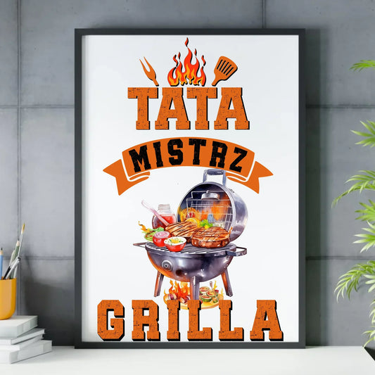 Mistrz Grilla | Plakat w ramie dla taty DT53 - StoryCups.pl