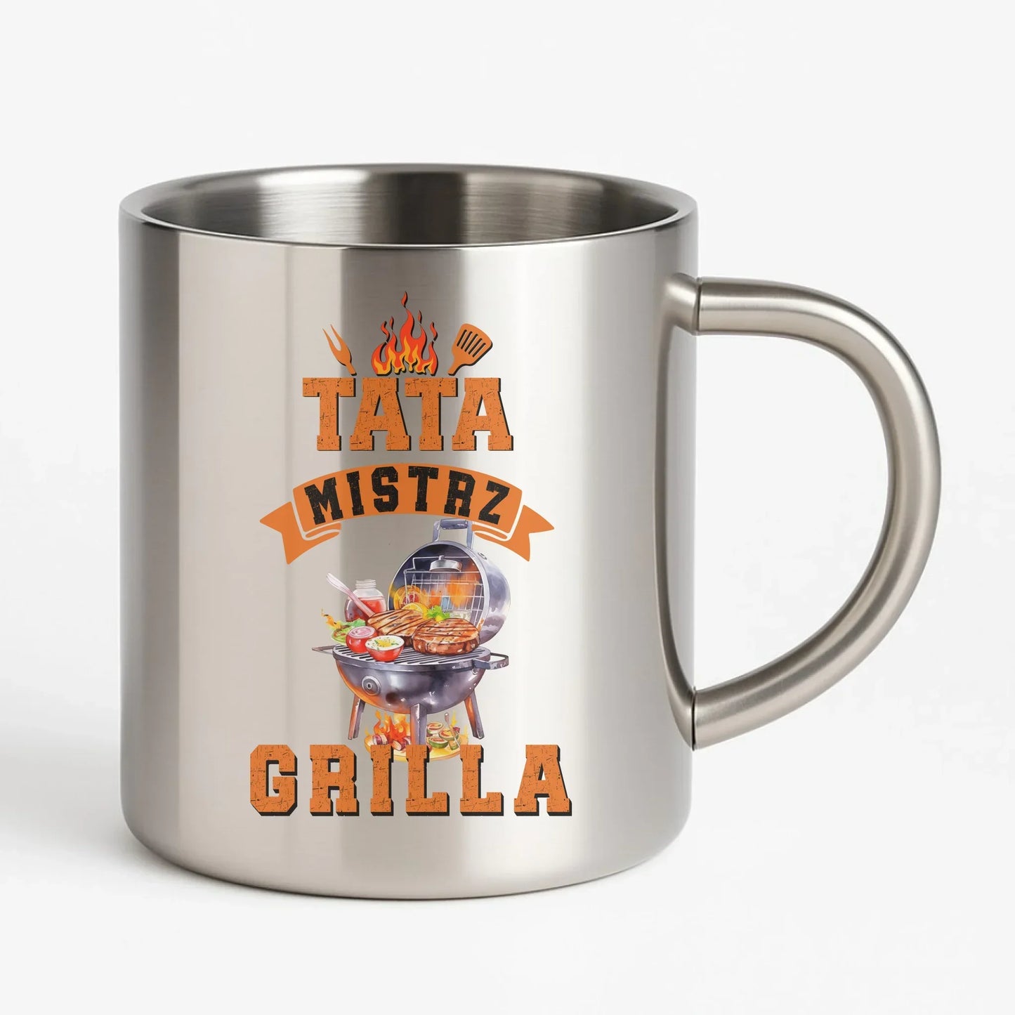 Mistrz Grilla | Metalowy kubek dla taty DT53 - StoryCups.pl