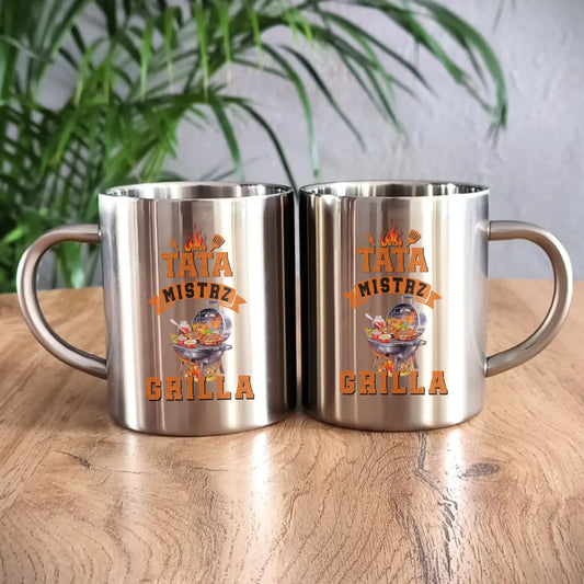 Mistrz Grilla | Metalowy kubek dla taty DT53 - StoryCups.pl