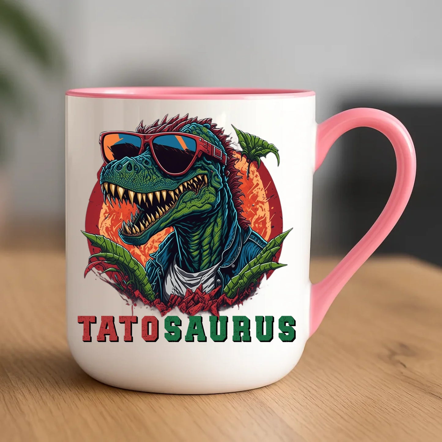 Personalizowany kubek dla taty upominek na Dzień Ojca - różowy