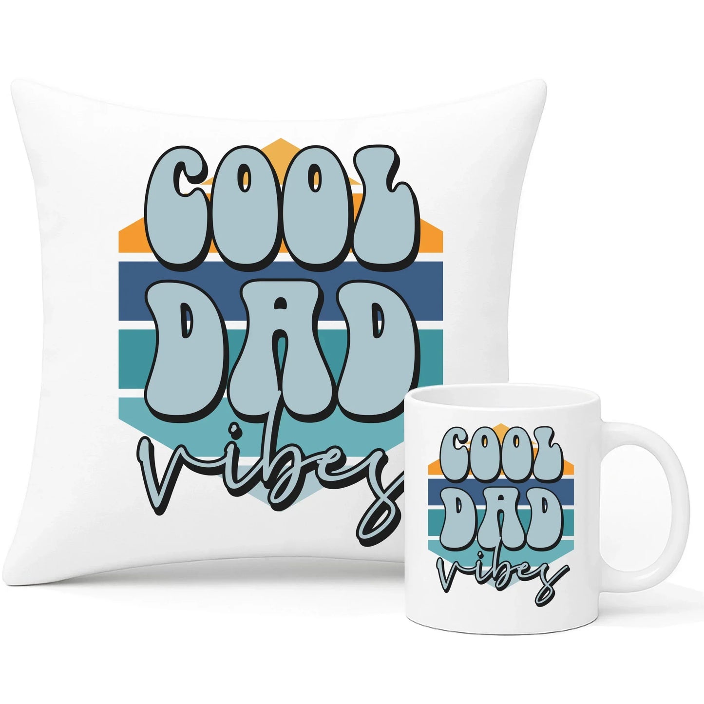 Cool Dad Vibes | Zestaw poduszka i kubek na prezent dla taty DT56 - StoryCups.pl