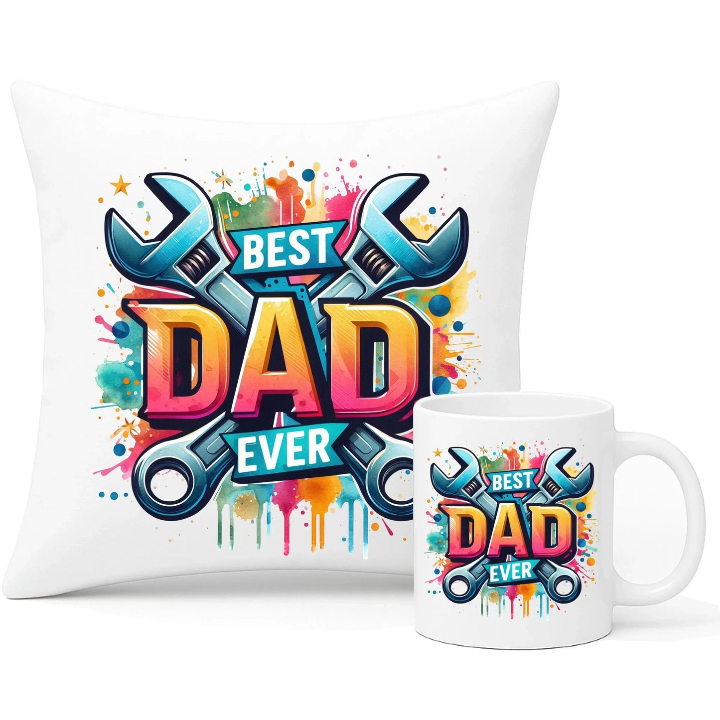 Best Dad Ever | Zestaw poduszka i kubek na prezent dla taty DT58 - StoryCups.pl