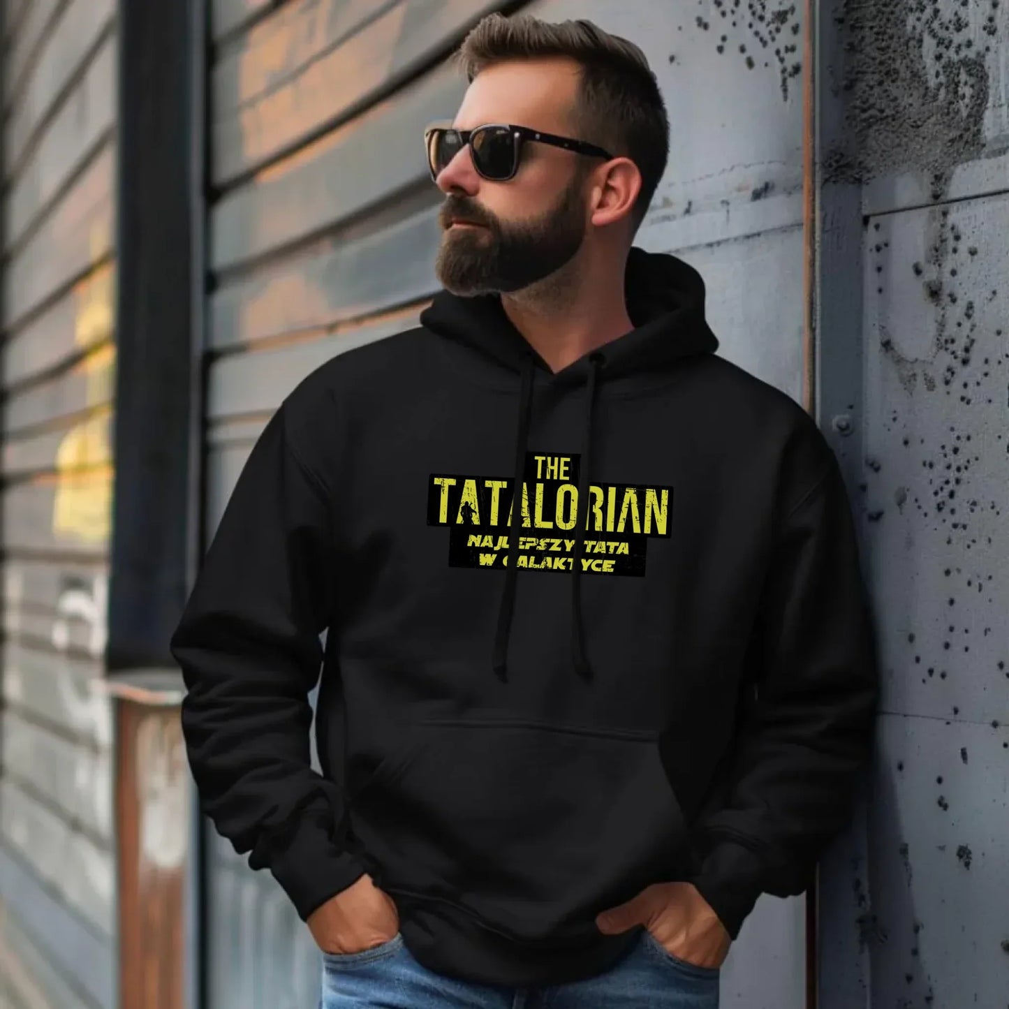 Tatalorian najlepszy tata w galaktyce | Bluza męska z kapturem dla taty DT59 - StoryCups.pl