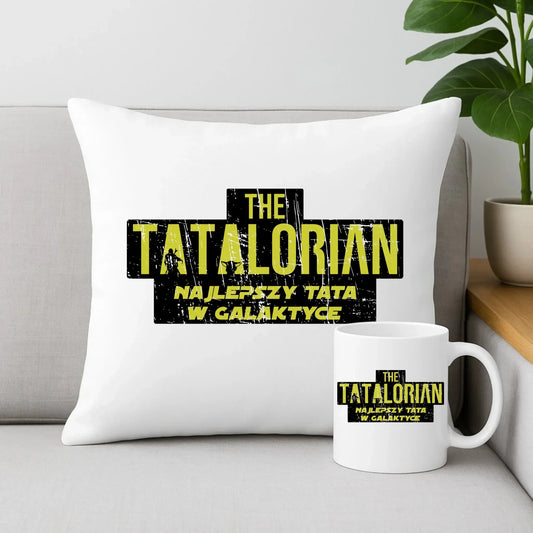 Tatalorian najlepszy tata w galaktyce | Zestaw poduszka i kubek dla taty DT59 - StoryCups.pl