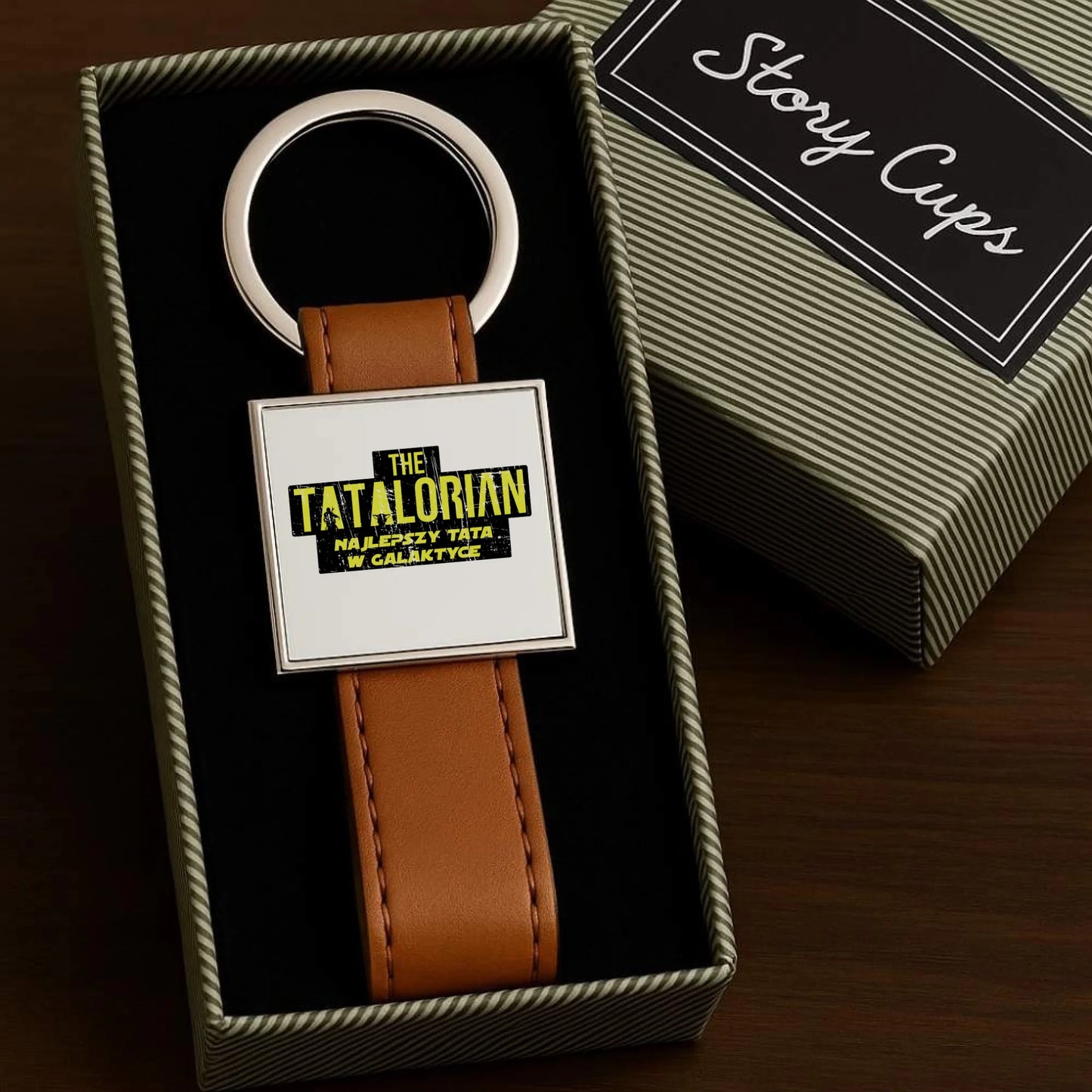 Personalizowany brelok z nadrukiem dla taty prezent na Dzień Ojca Święta Urodziny