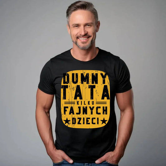 Dumny tata kilku fajnych dzieci | Koszulka męska dla taty DT60 - StoryCups.pl