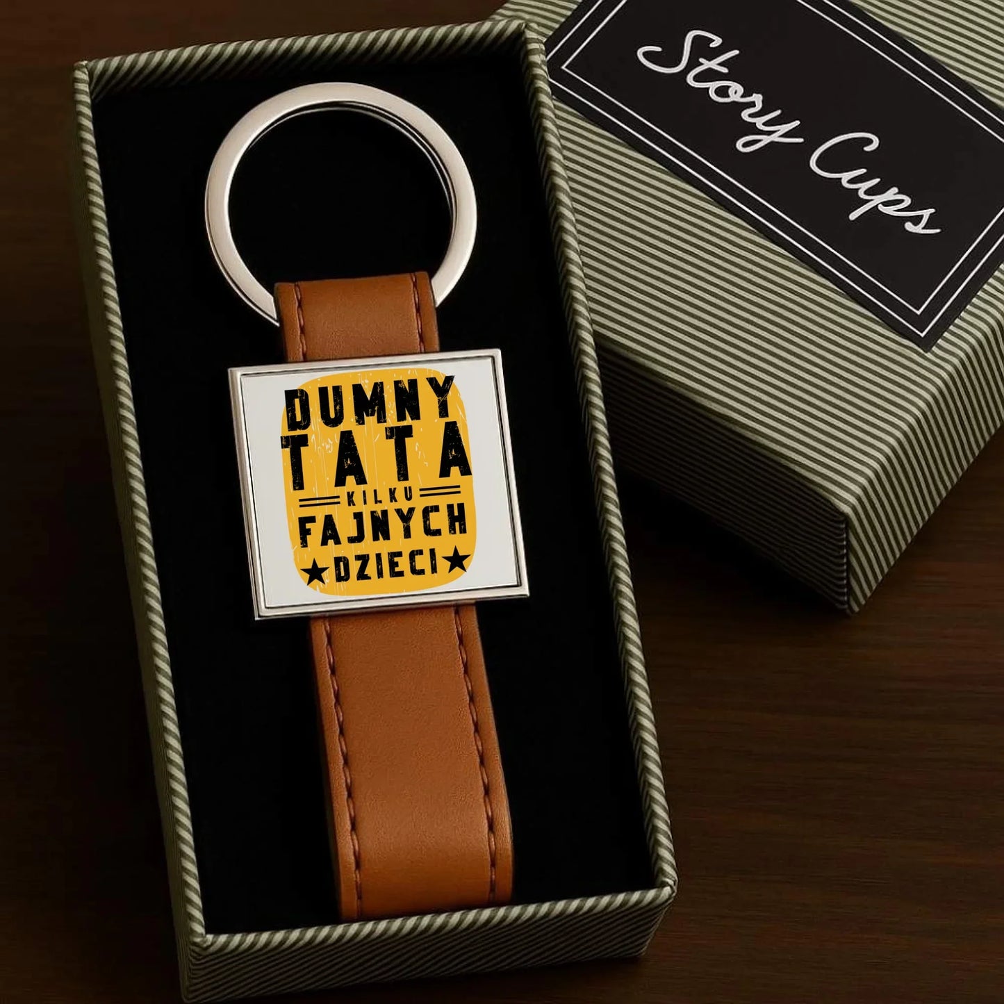 Dumny tata kilku fajnych dzieci | Brelok dla taty DT60 - StoryCups.pl