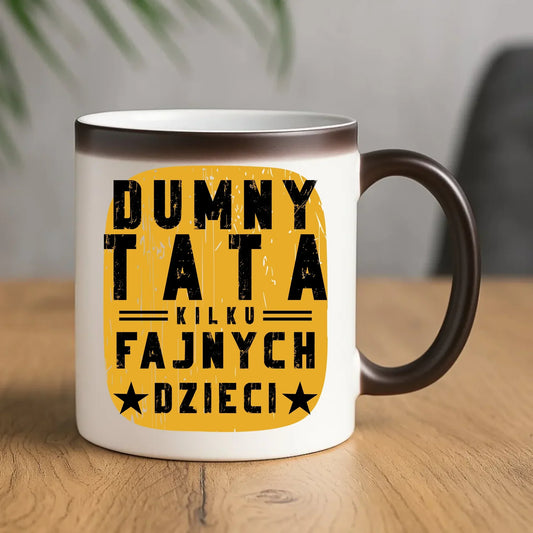 Dumny tata kilku fajnych dzieci | Kubek magiczny dla taty DT60 - StoryCups.pl