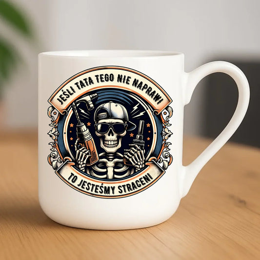 Jeśli tata tego nie naprawi | Kubek elegant dla taty DT61 - StoryCups.pl