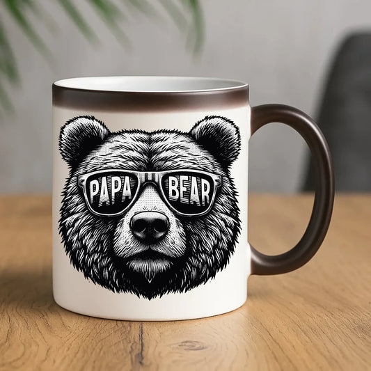 Papa bear | Kubek magiczny prezent dla taty DT62 - StoryCups.pl