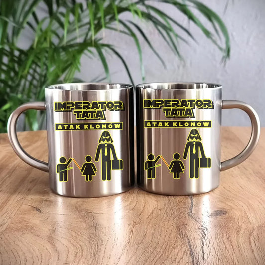 Imperator tata atak klonów | Metalowy kubek dla taty DT63 - StoryCups.pl