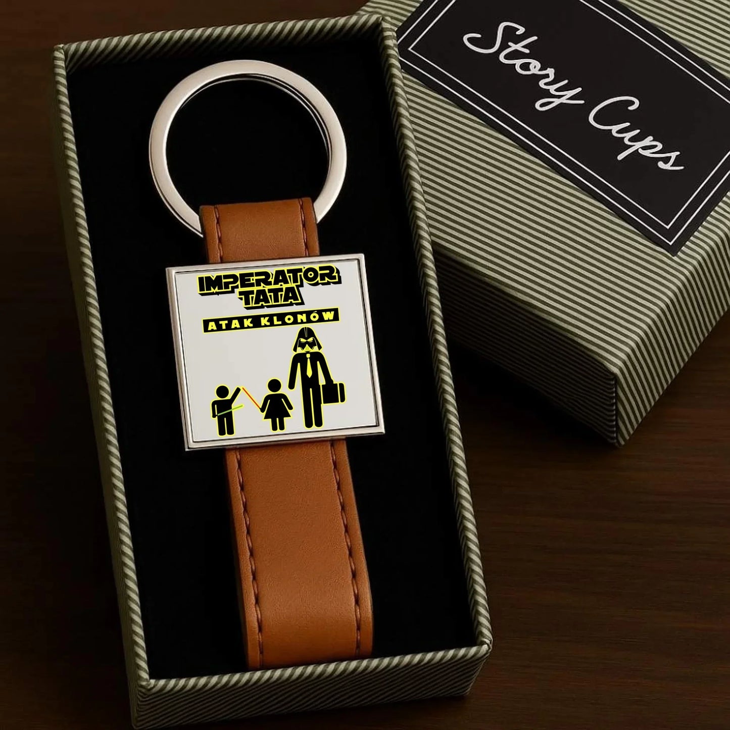 Imperator tata atak klonów | Brelok prezent dla taty bliźniaków DT63 - StoryCups.pl