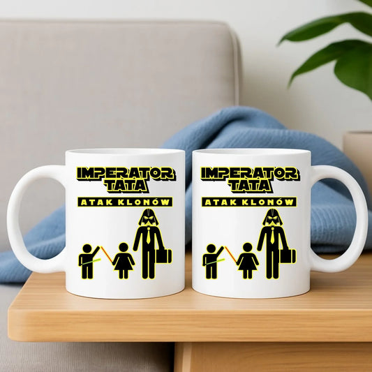 Imperator tata atak klonów | Kubek prezent dla taty bliźniaków DT63 - StoryCups.pl