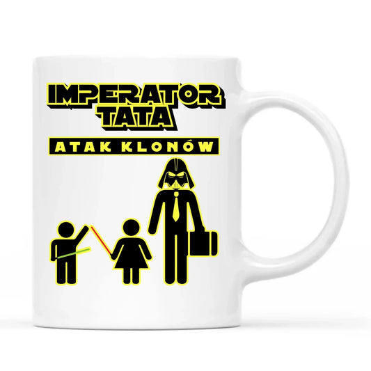 Imperator tata atak klonów | Kubek prezent dla taty bliźniaków DT63 - StoryCups.pl