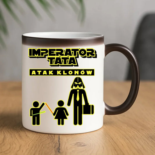 Imperator tata atak klonów | Kubek magiczny prezent dla taty bliźniaków DT63 - StoryCups.pl