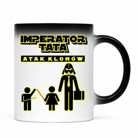Imperator tata atak klonów | Kubek magiczny prezent dla taty bliźniaków DT63 - StoryCups.pl