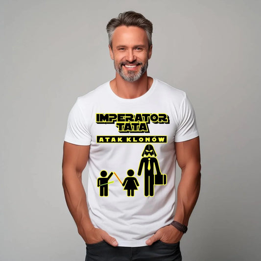 Imperator tata atak klonów | Koszulka męska z nadrukiem dla taty DT63 - StoryCups.pl