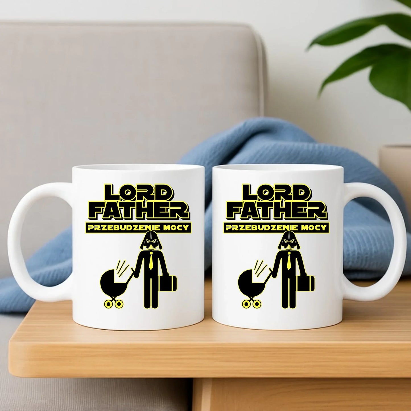 Lord Father przebudzenie mocy | Zestaw poduszka i kubek dla taty DT64 - StoryCups.pl