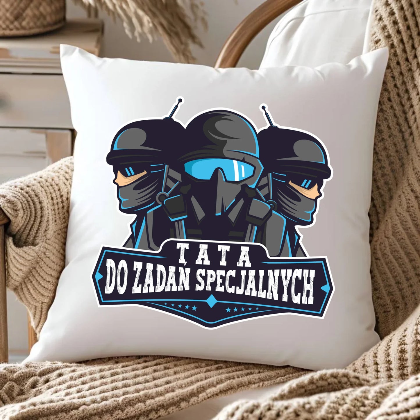 Pluszowa poduszka z nadrukiem prezent dla taty Dzień Ojca Święta urodziny