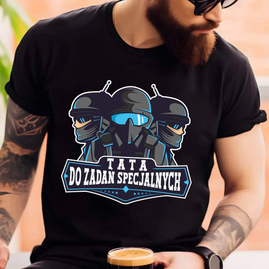 Tata do zadań specjalnych | Koszulka męska z nadrukiem dla taty DT66 - StoryCups.pl