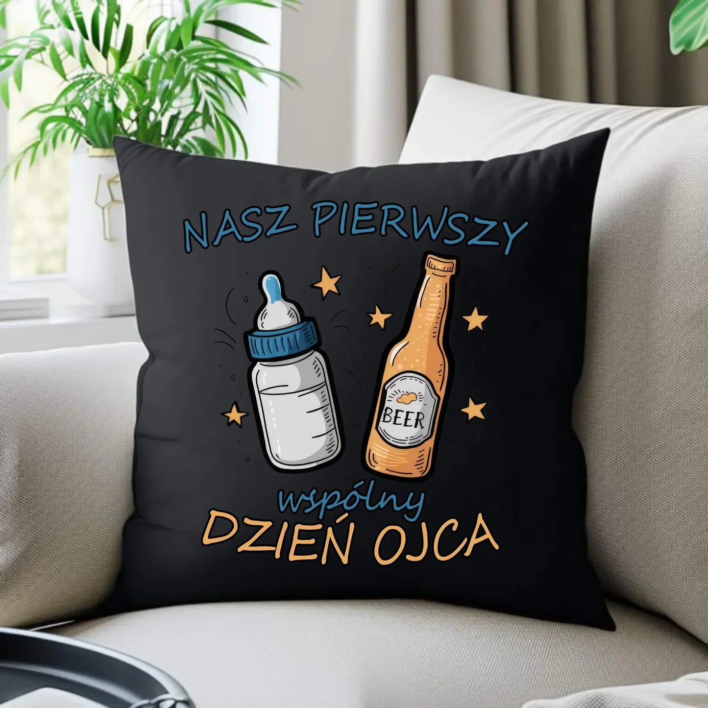 Nasz pierwszy Dzień Ojca | Poduszka dekoracyjna dla taty DT68 - StoryCups.pl