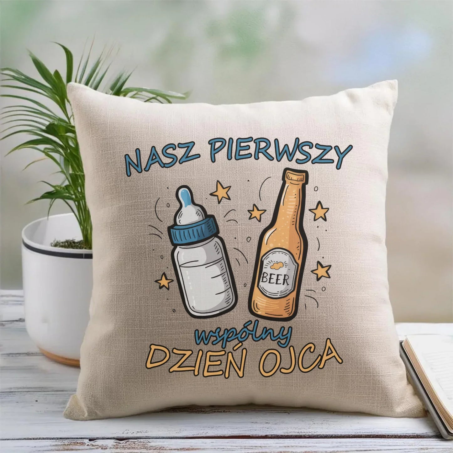 Nasz pierwszy Dzień Ojca | Poduszka prezent dla taty DT68 - StoryCups.pl