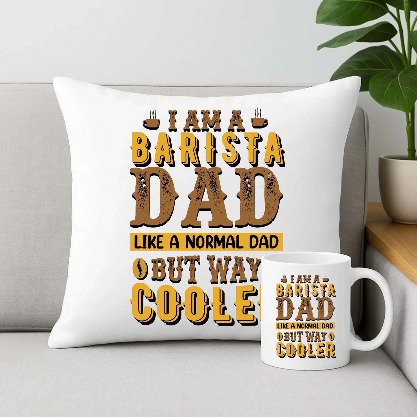 Barista | Zestaw poduszka i kubek dla taty DT69 - StoryCups.pl