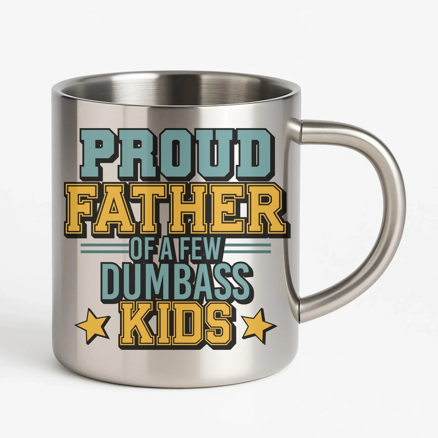 Proud father | Metalowy kubek dla taty DT70 - StoryCups.pl