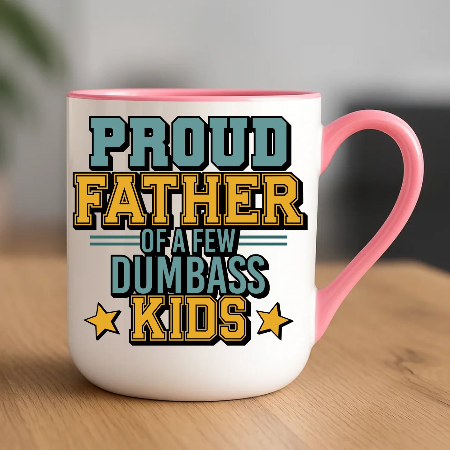 Personalizowany kubek dla taty upominek na Dzień Ojca - różowy