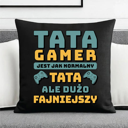 Tata gamer | Poduszka dekoracyjna dla taty DT71 - StoryCups.pl