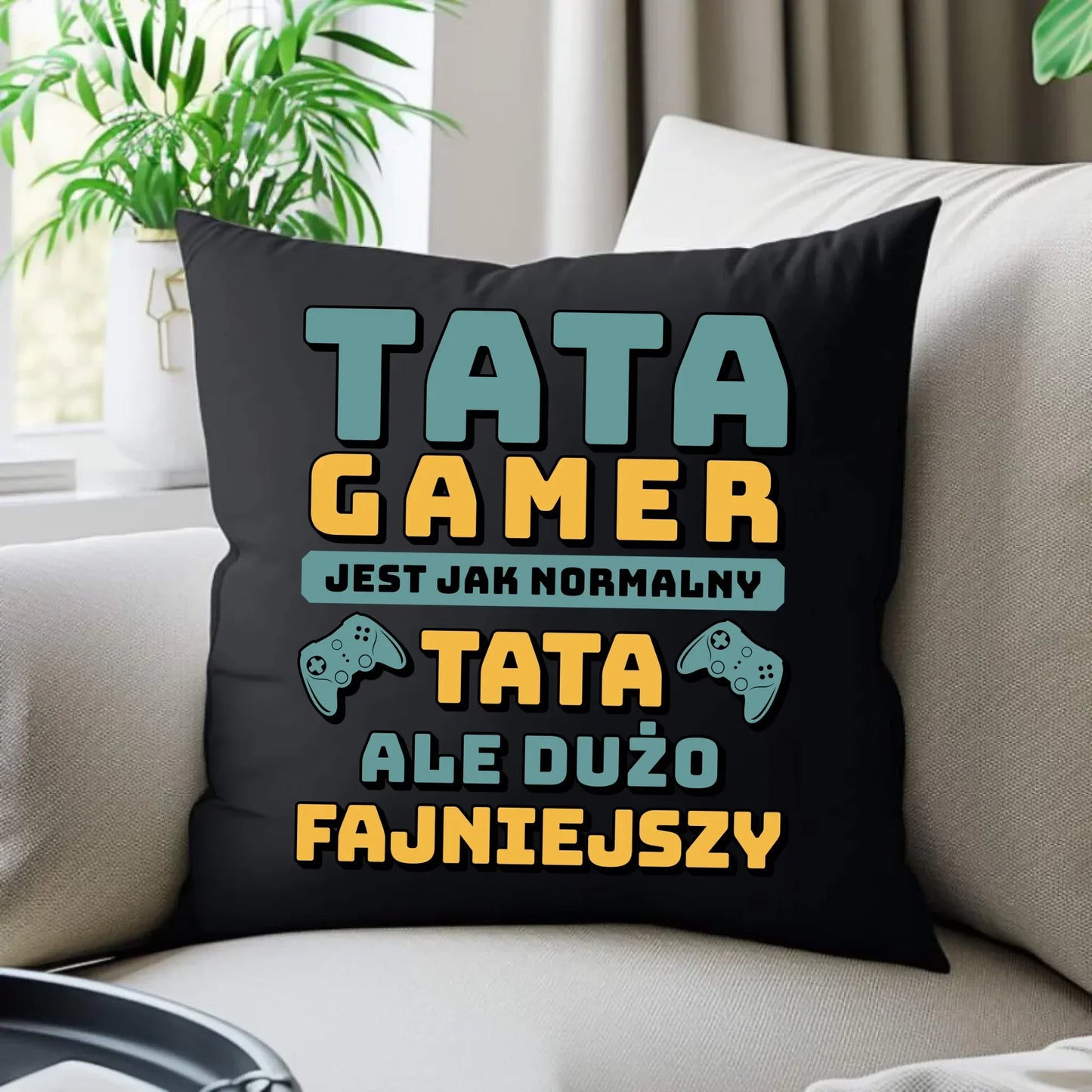 Tata gamer | Poduszka dekoracyjna dla taty DT71 - StoryCups.pl