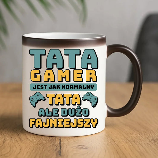 Tata gamer | Kubek magiczny prezent dla taty DT71 - StoryCups.pl
