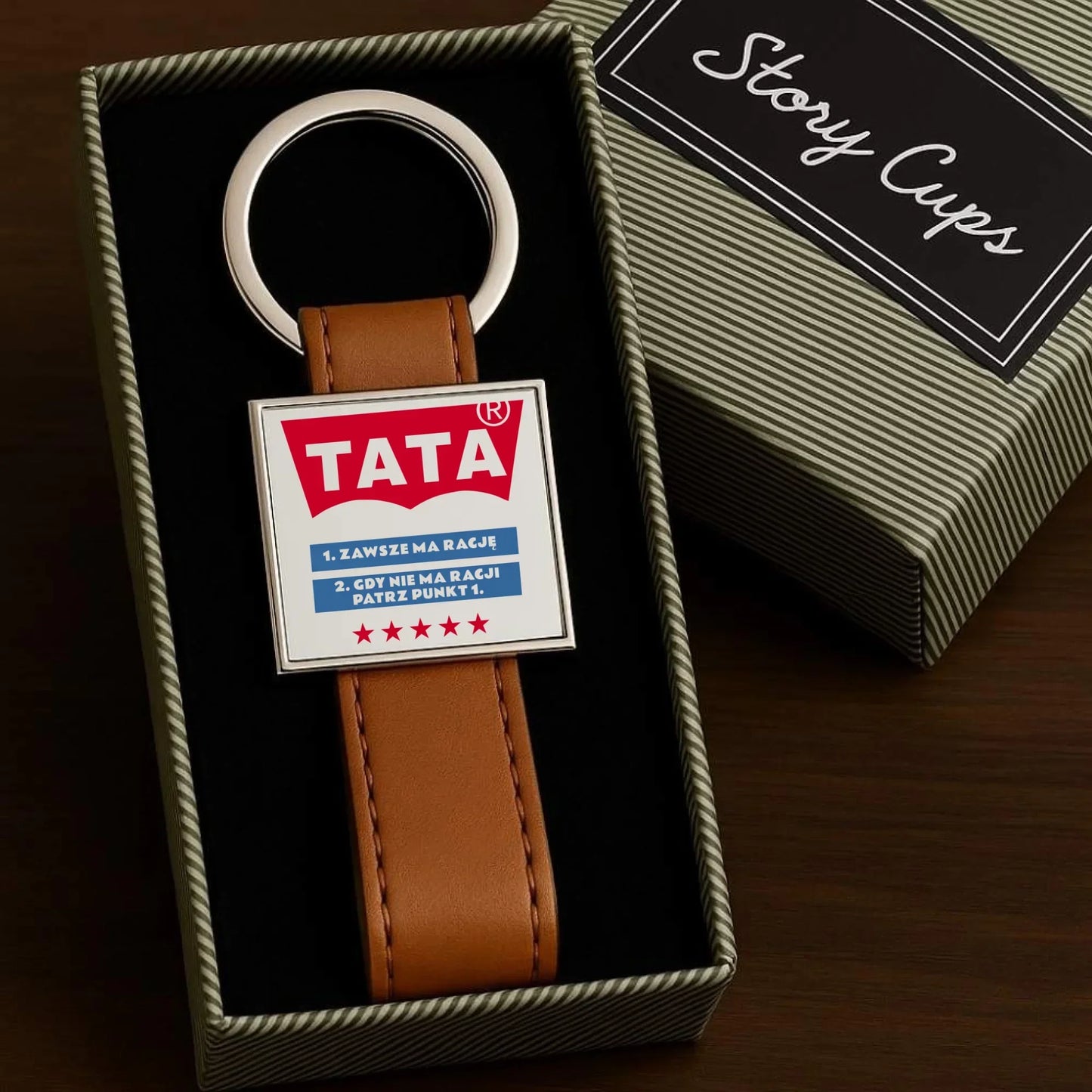 Tata zawsze ma rację | Brelok dla taty DT72 - StoryCups.pl