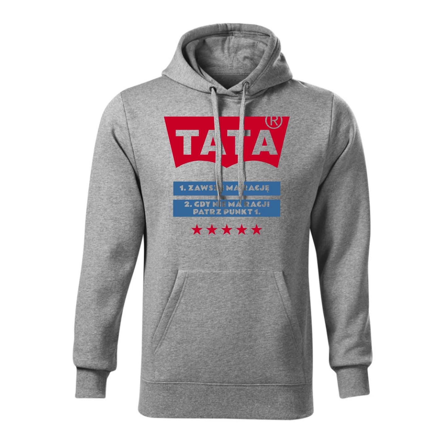 Personalizowana bluza z kapturem dla taty - szara - prezent na Dzień Ojca Święta Urodziny