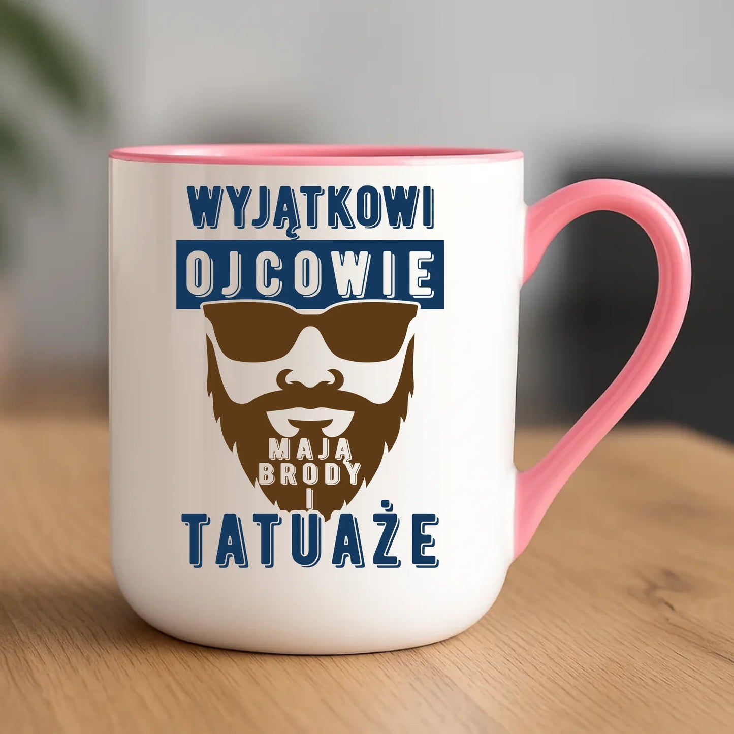 Personalizowany kubek dla taty upominek na Dzień Ojca - różowy