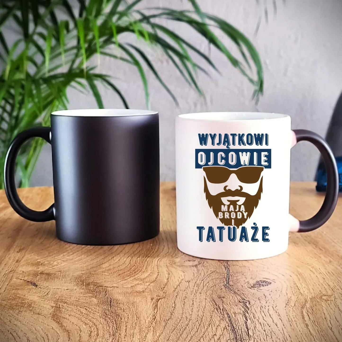 Wyjątkowi ojcowie mają brody i tatuaże | Kubek magiczny prezent dla taty DT73 - StoryCups.pl