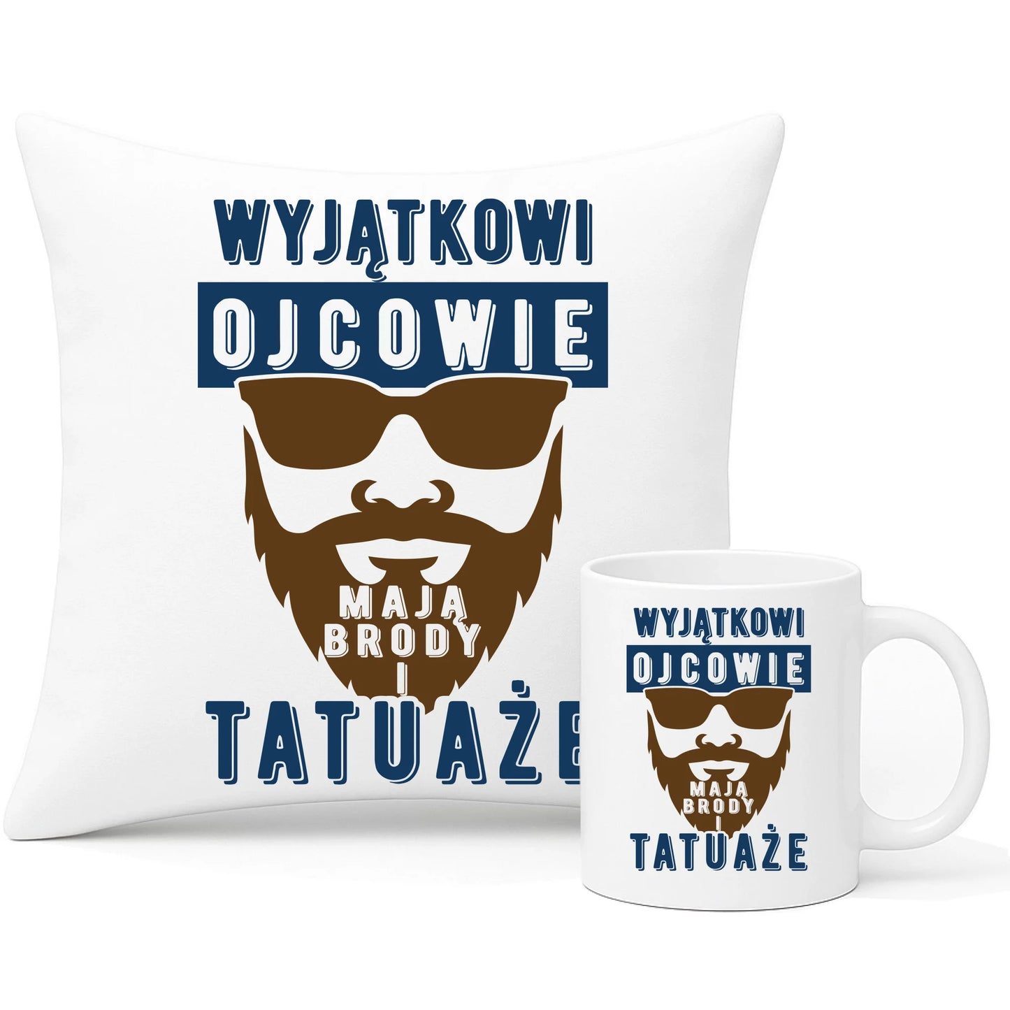 Wyjątkowy prezent dla taty zestaw poduszka i kubek