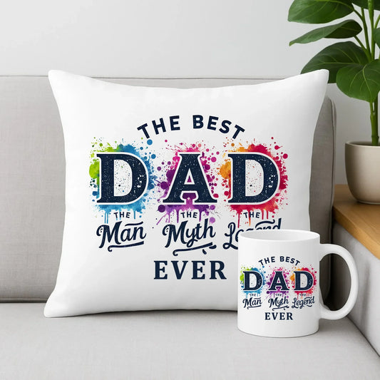 The best dad ever | Zestaw poduszka i kubek dla taty DT74 - StoryCups.pl