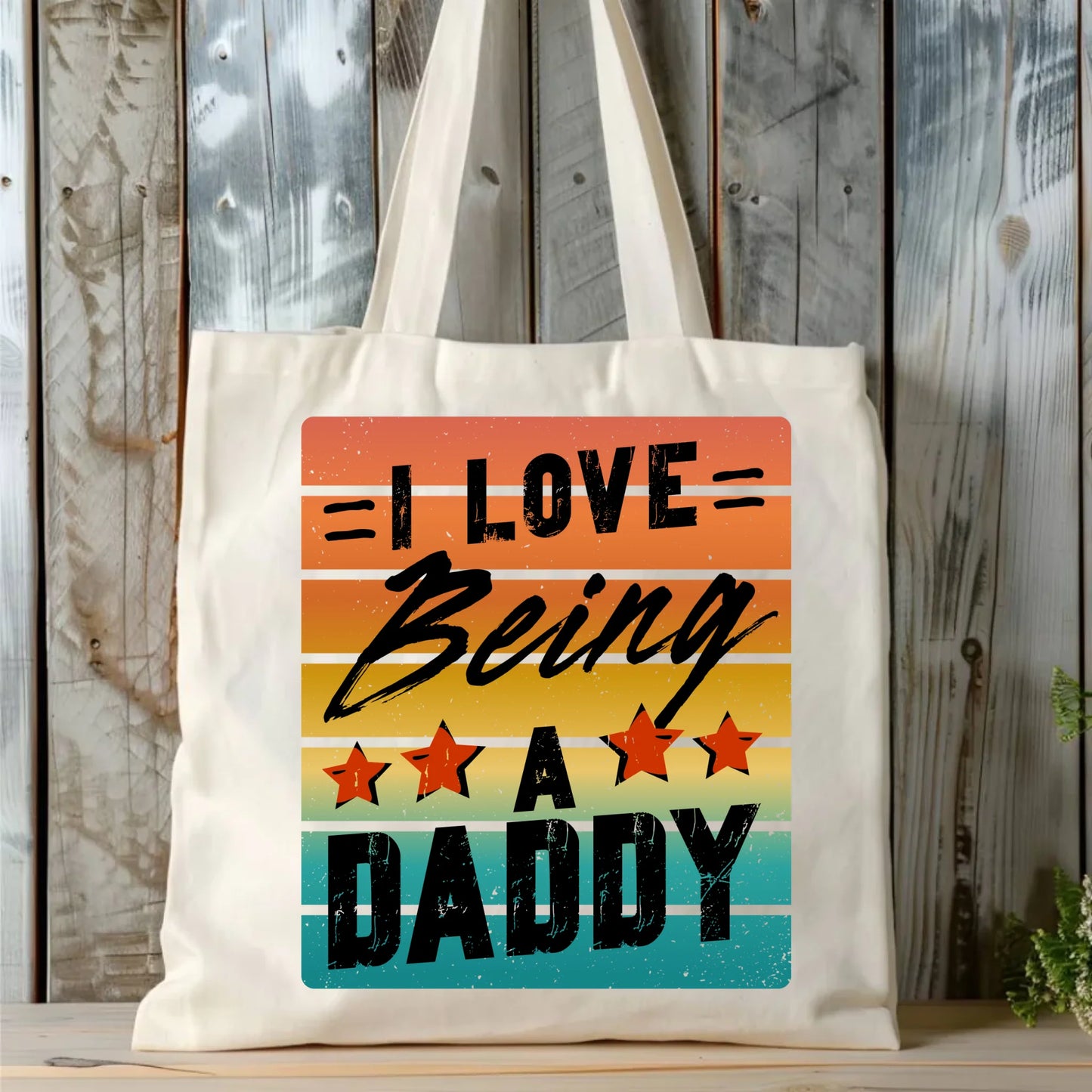 Personalizowana eco torba z nadrukiem dla taty - naturalna - prezent dla taty, Dzień Ojca, Święta, Urodziny