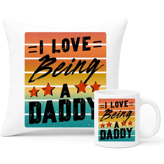 I love being a daddy | Zestaw poduszka i kubek dla taty DT76 - StoryCups.pl