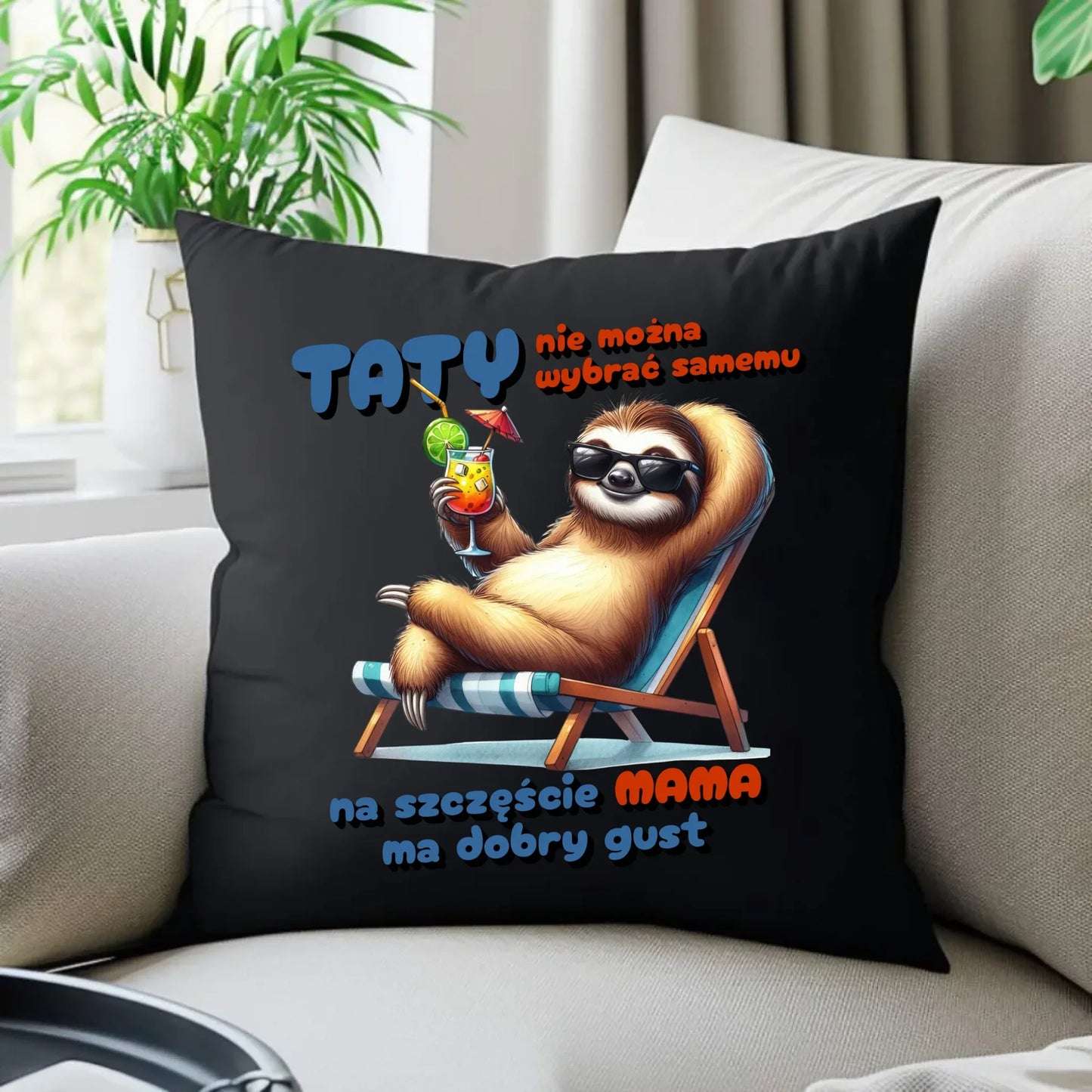 Mama ma dobry gust | Poduszka dekoracyjna dla taty DT78 - StoryCups.pl