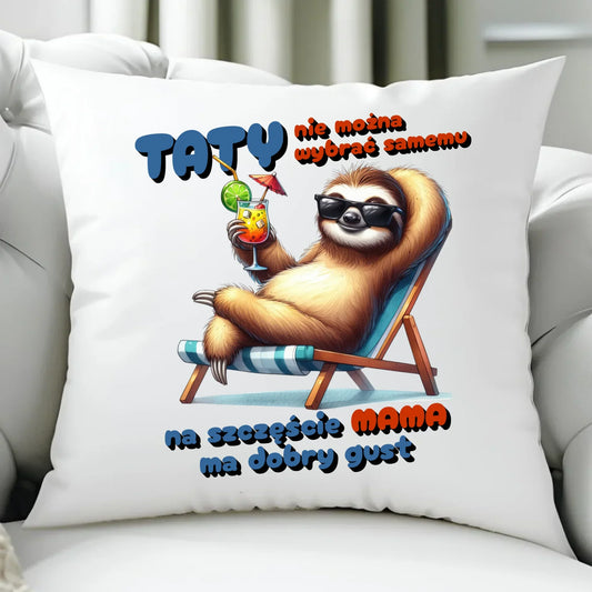 Mama ma dobry gust | Poduszka dla taty DT78 - StoryCups.pl