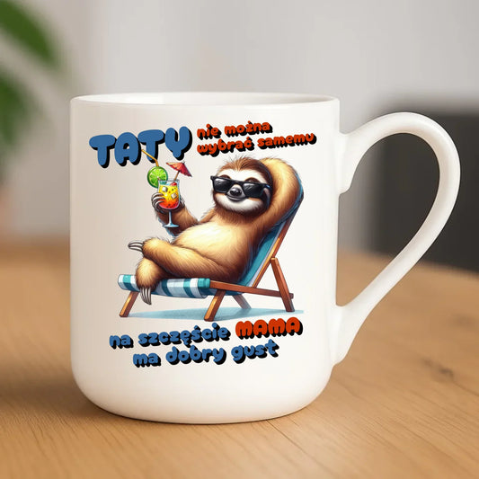 Mama ma dobry gust | Kubek elegant z leniwcem dla taty DT78 - StoryCups.pl
