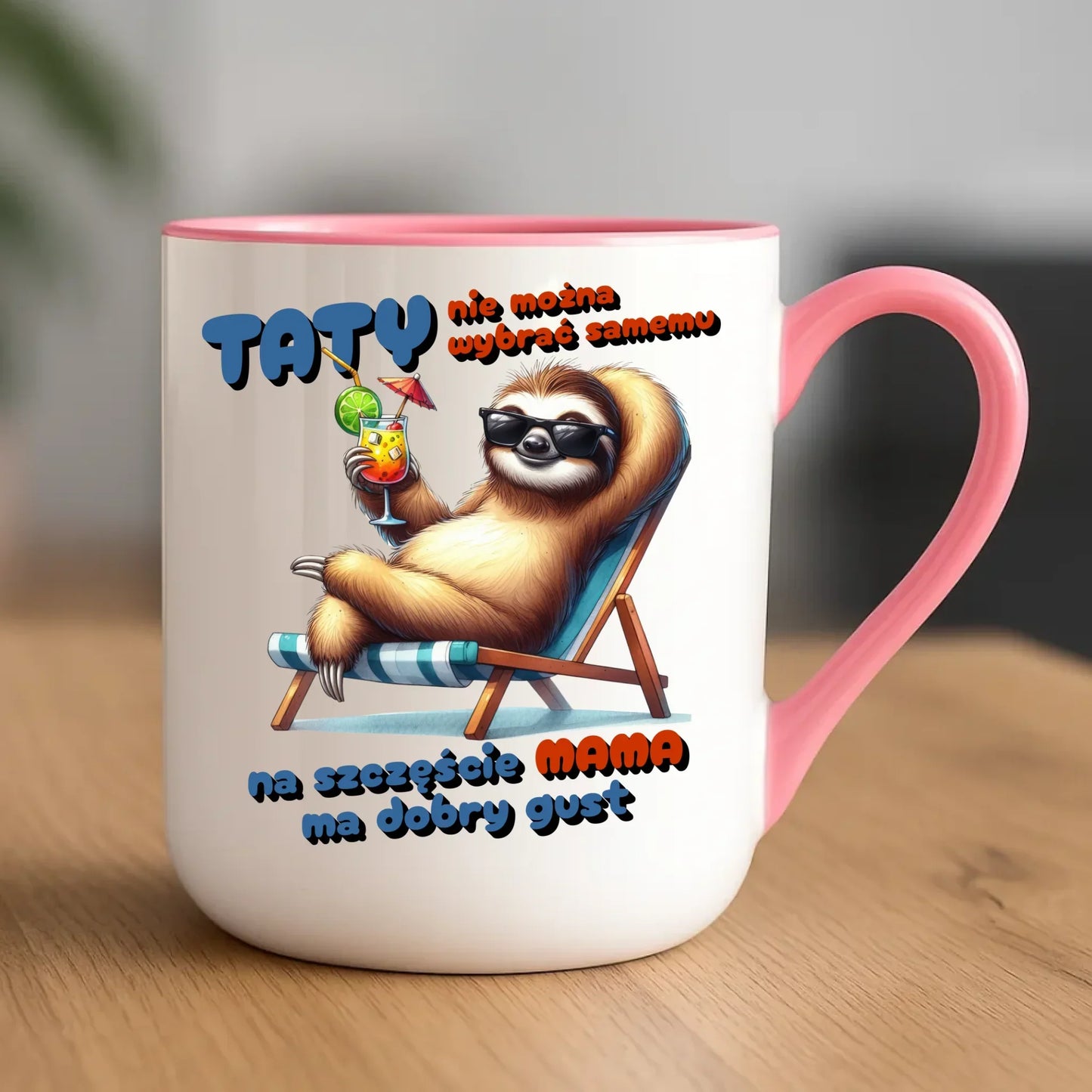 Mama ma dobry gust | Kubek elegant z leniwcem dla taty DT78 - StoryCups.pl