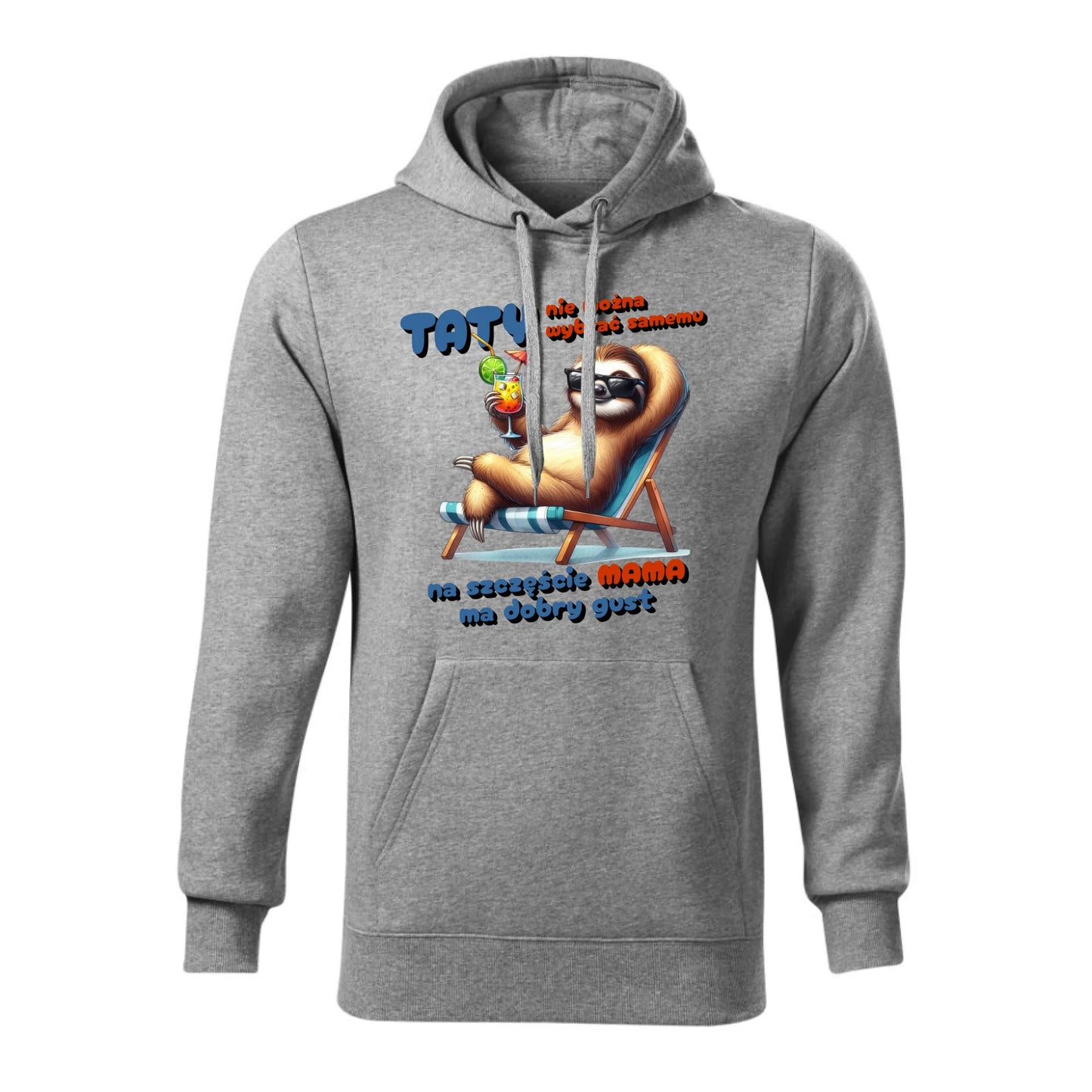 Personalizowana bluza z kapturem dla taty - szara - prezent na Dzień Ojca Święta Urodziny