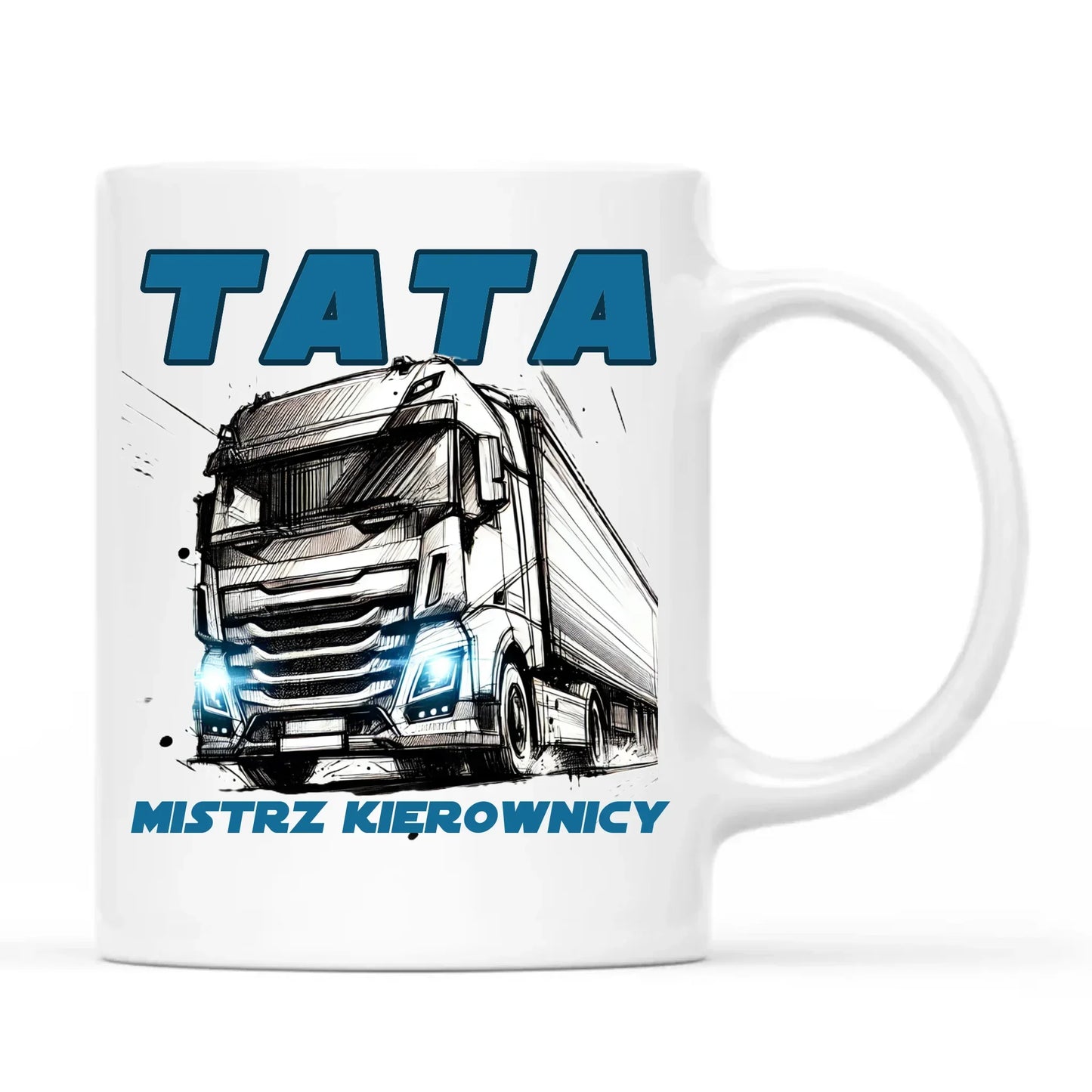 Mistrz kierownicy | Kubek prezent dla taty kierowcy ciężarówki DT80 - StoryCups.pl