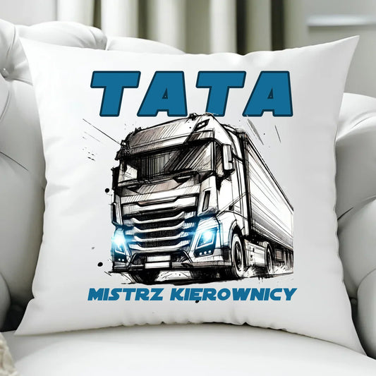 Mistrz kierownicy | Poduszka dla taty kierowca ciężarówki DT80 - StoryCups.pl