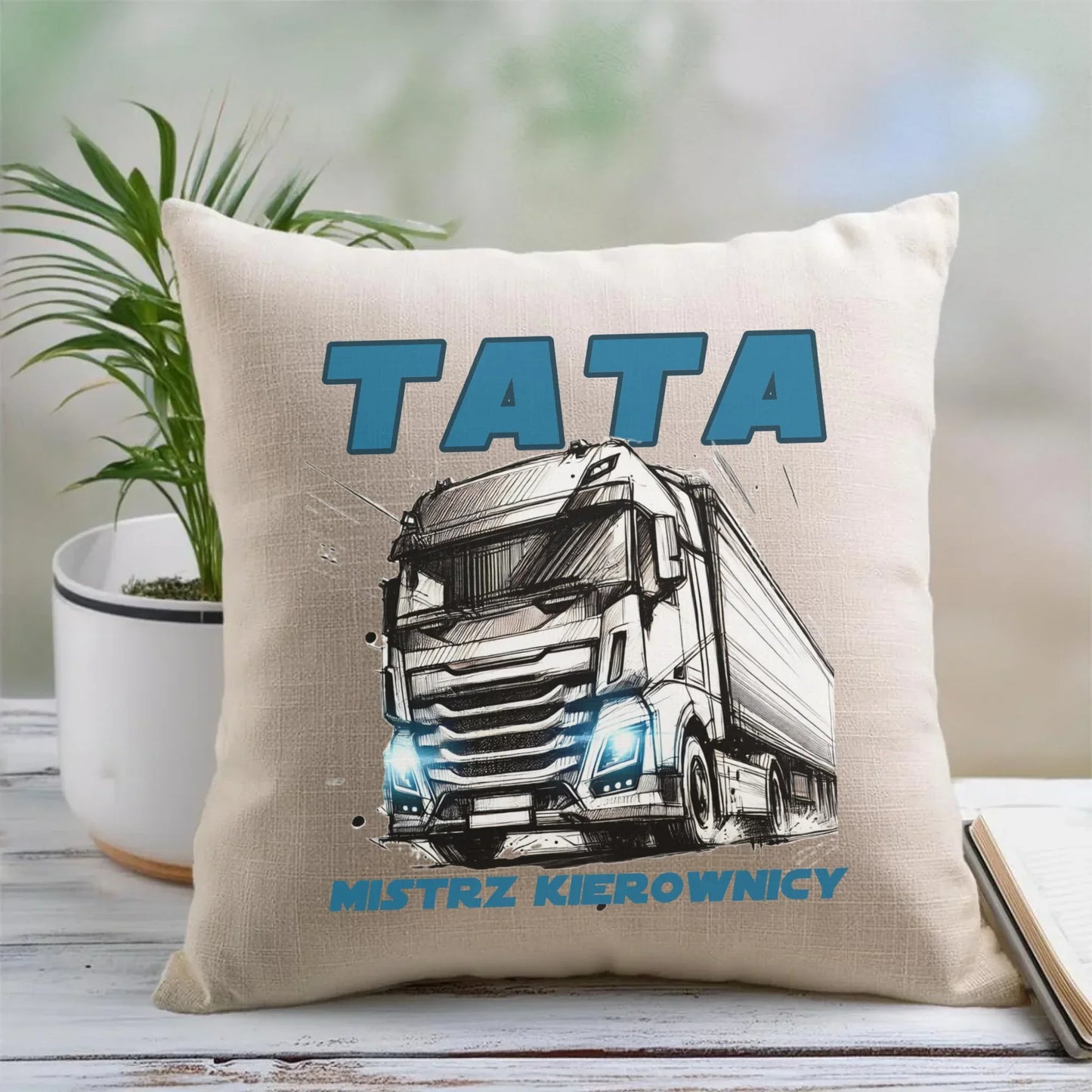 Mistrz kierownicy | Poduszka dla taty kierowca ciężarówki DT80 - StoryCups.pl