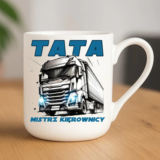 Mistrz kierownicy | Kubek elegant dla taty kierowcy ciężarówki DT80 - StoryCups.pl